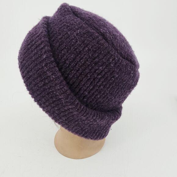 Harley of Scotland Purple Merino Wool Blend Beanie Hat OS Ski Winterwear NEW main image 8